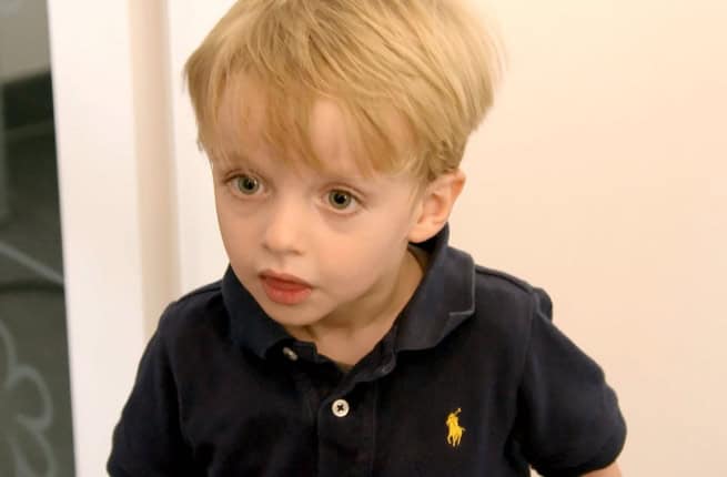 Toddler with big eyes