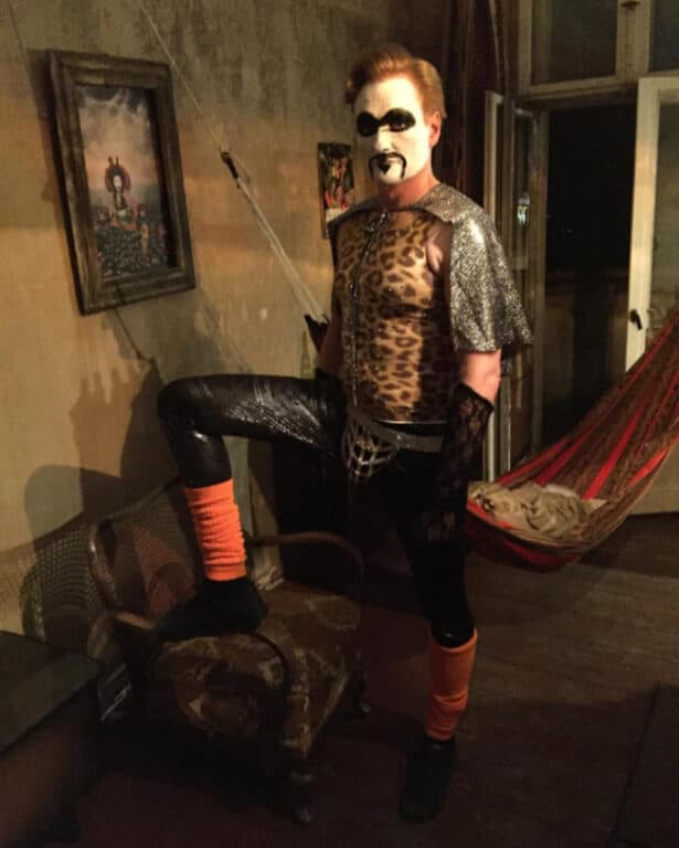 Conan O'Brien in crazy fetish costume