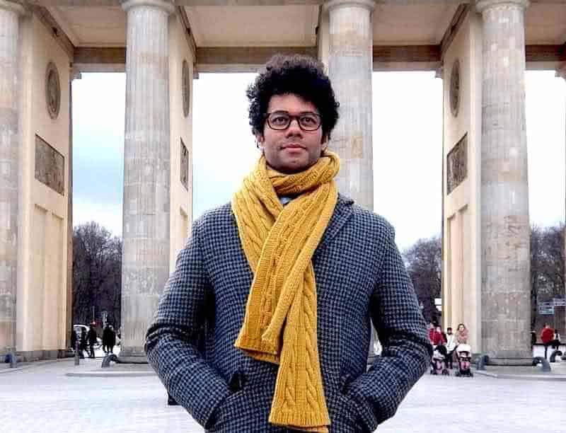 Richard Ayoade at Brandenburger Gate Berlin