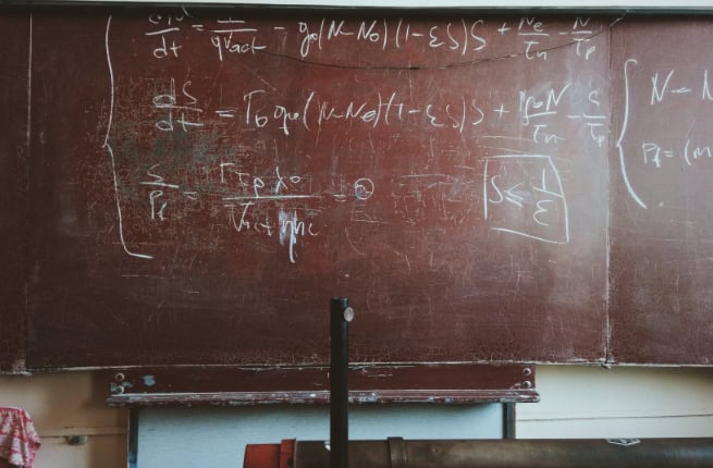blackboard with formula