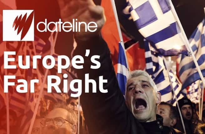 Far right marching