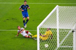 Mario Götze after goal