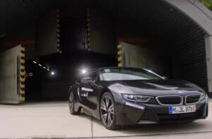 BMW leaving a bunker