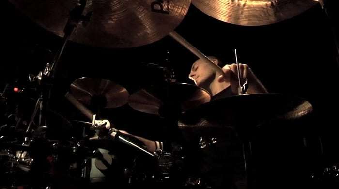 drum set with drummer
