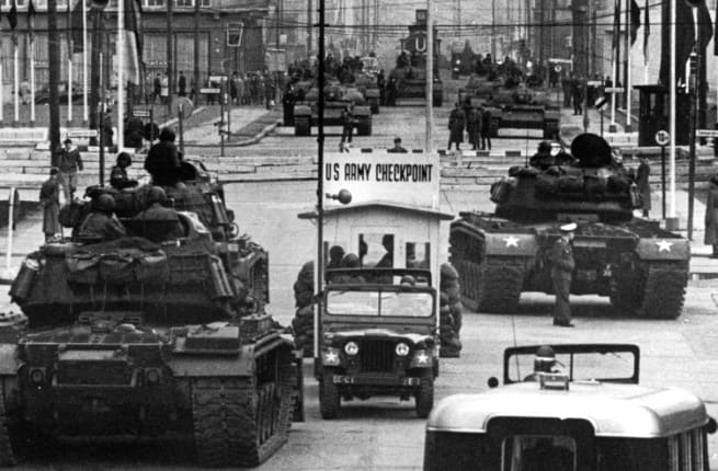 Tanks in streets of Berlin