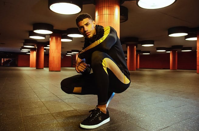 Man in sports wear in Berlin subway