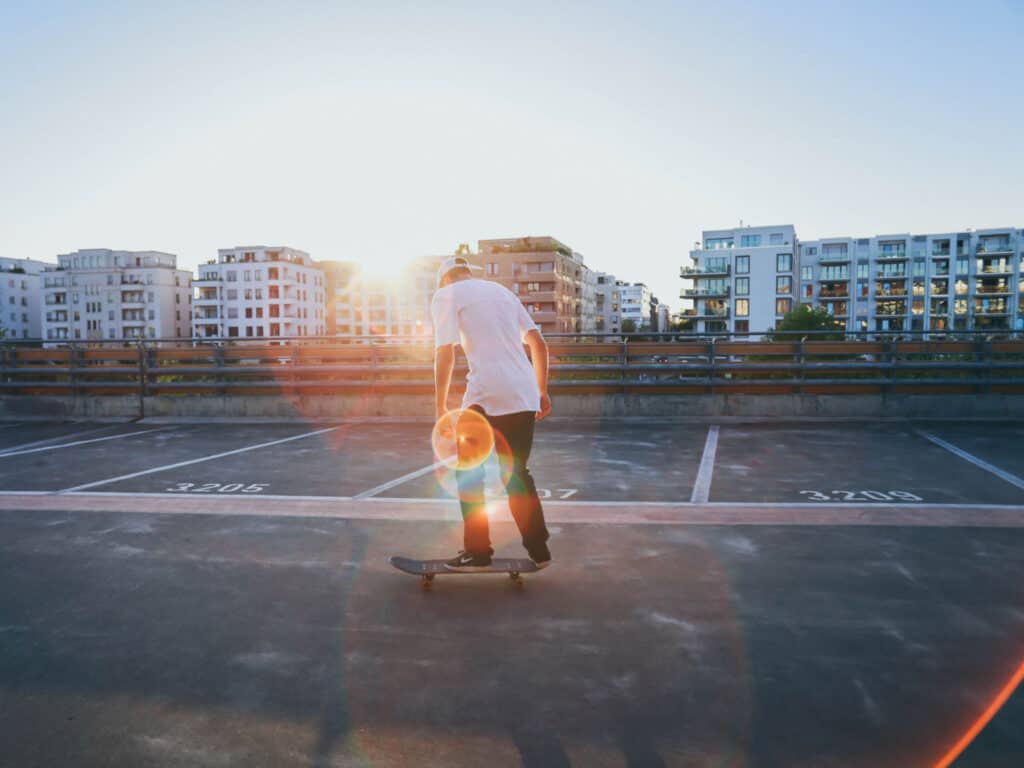 Filming in Berlin with Skater