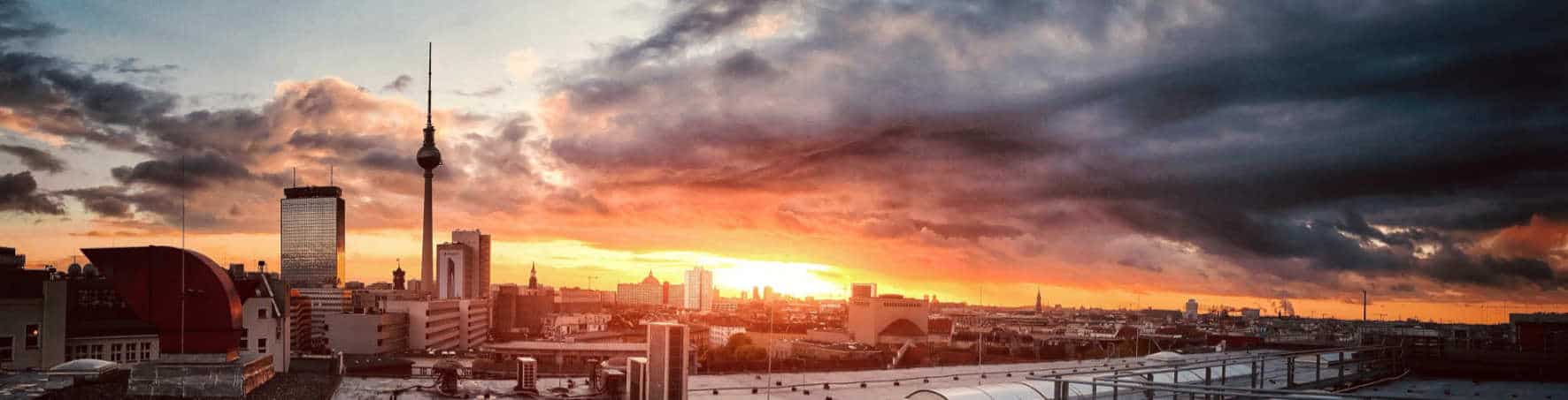 Fixer_Germany_Berlin_Munich Skyline of Berlin with sunset