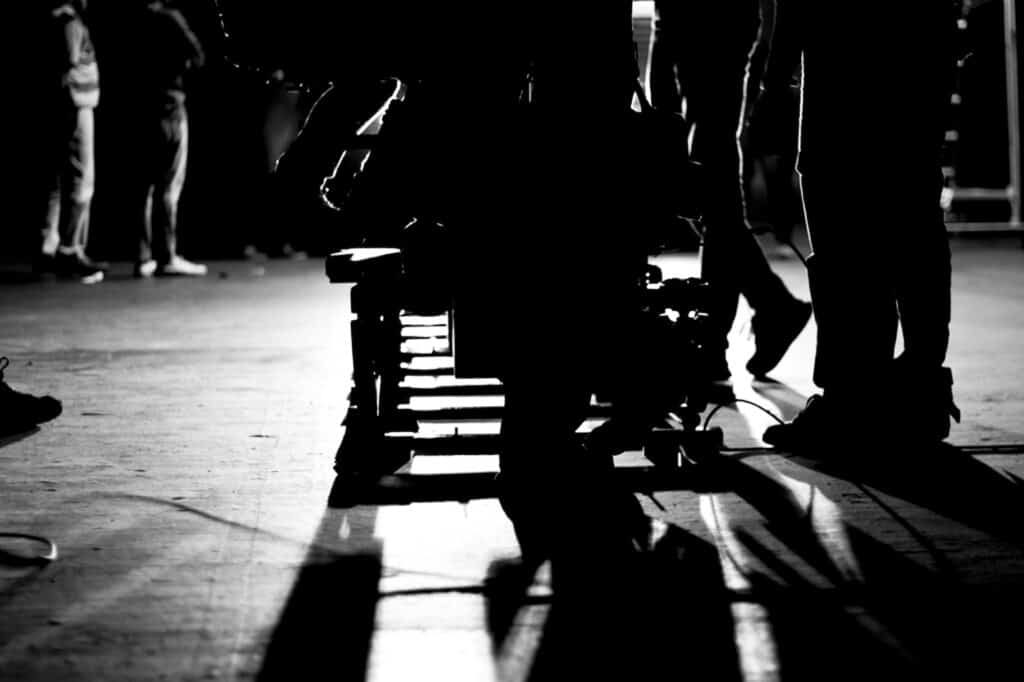 Film crew on a set