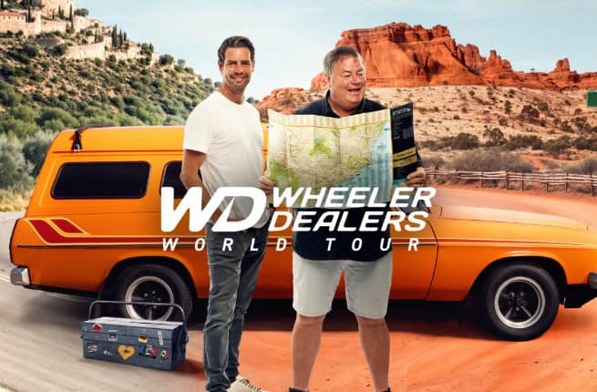 presenter with car and road map